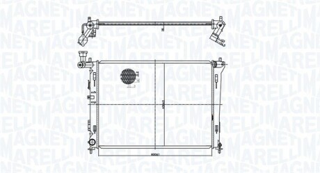 Радиатор охлаждения Hyundai Elantra/i30 1.4/1.6/2.0 06-12 MAGNETI MARELLI 350213168100