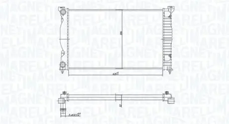 Радіатор AUDI A4 1.6-2.0 00- MAGNETI MARELLI 350213168200