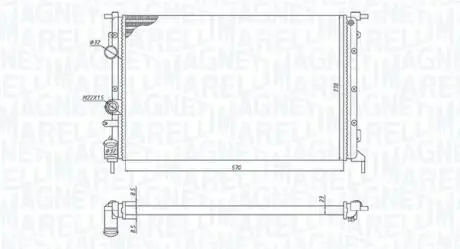 Радіатор охолодження Renault Megane/Scenic 1.4-2.0 dCi 96-03 MAGNETI MARELLI 350213171700
