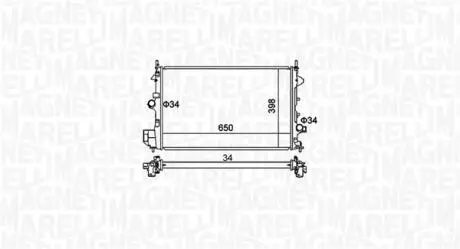 Радиатор системы охлаждения MAGNETI MARELLI 350213173700