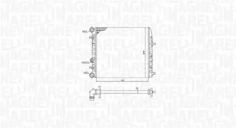 Радиатор охлаждения VW Polo 01-18 MAGNETI MARELLI 350213184600