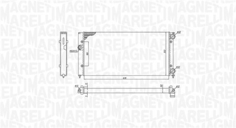 Радіатор охолодження VW Gold III/Vento 1.6-2.0 91-99 MAGNETI MARELLI 350213185300