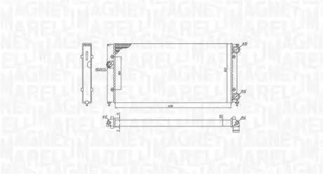 Радіатор охолодження VW Gold III/Vento 1.6-2.0 91-99 MAGNETI MARELLI 350213185300