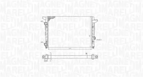 VW Радіатор сист. охолодження двиг. Passat 1.6/1.8/2.0 93- MAGNETI MARELLI 350213185400