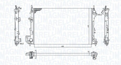 Радиатор охлаждения Opel Vectra C 1.6-1.8 16V 02- MAGNETI MARELLI 350213185700