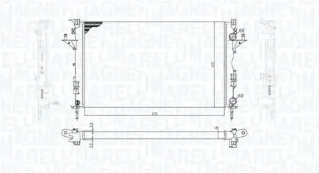 Радіатор охолодження Renault Espace/Laguna/Vel Satis 1.9/2.2dCi/2.0 02- MAGNETI MARELLI 350213185800