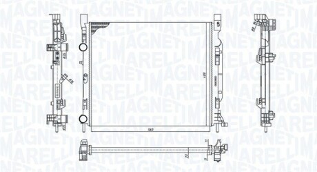 Радіатор охолодження Renault Kangoo 1.5dCi 08- MAGNETI MARELLI 350213186900