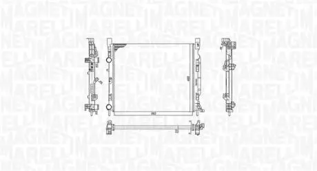 Радиатор охлаждения Renault Kangoo 1.5dCi 08- MAGNETI MARELLI 350213186900