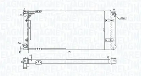 Радіатор охолодження VW Golf II/Jetta II 1.6-1.8 81-92 MAGNETI MARELLI 350213188300