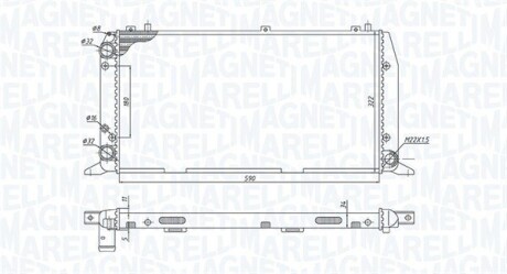 Радиатор охлаждения Audi 80/100 86- MAGNETI MARELLI 350213188700