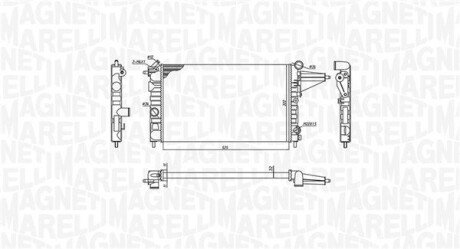 Радіатор охолодження Opel Vectra A 1.4-1.6i 88-95 MAGNETI MARELLI 350213189100