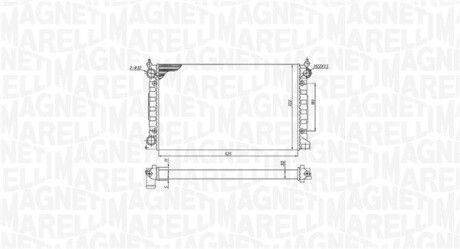 Радиатор охлаждения VW Passat 1.6-1.8 88-97 MAGNETI MARELLI 350213189600 (фото 1)