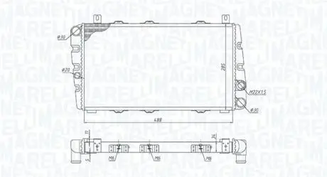 Радіатор SKODA FAVORIT MAGNETI MARELLI 350213189700