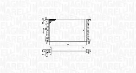 MAZDA радіатор охолодження 121,Ford Fiesta IV 1.3 95- MAGNETI MARELLI 350213190500