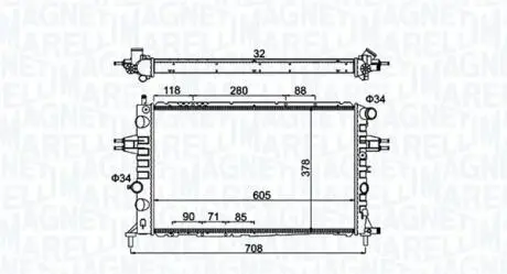 Радіатор OPEL ASTRA G -05 MAGNETI MARELLI 350213192300