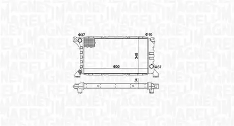 Радіатор охолодження Ford Transit 2.5D 85-94 MAGNETI MARELLI 350213193500