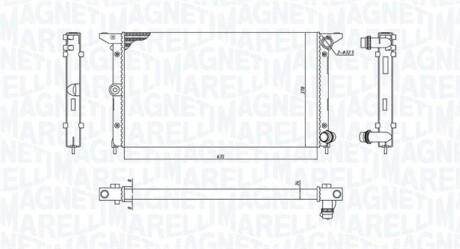 Радіатор охолодження VW Sharan 95-10 MAGNETI MARELLI 350213194900