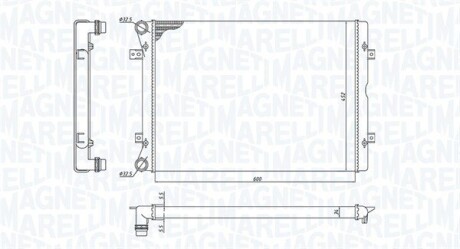 Радіатор охолодження VW Sharan/Ford Galaxy I 1.9TDI/2.0TDI 02-10 MAGNETI MARELLI 350213196100