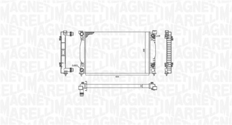 Радіатор охолодження Audi A4/Seat Exeo 01- MAGNETI MARELLI 350213196600