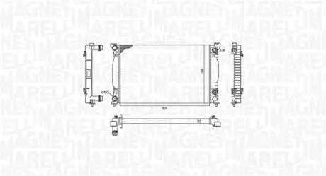 Радиатор охлаждения Audi A4/Seat Exeo 01- MAGNETI MARELLI 350213196600