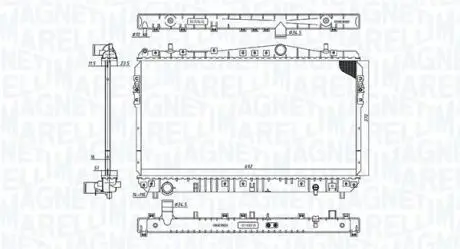 Радіатор охолодження Chevrolet Lacetti/Daewoo Nubira 1.4-1.8 03- MAGNETI MARELLI 350213197600