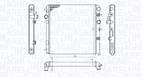 Радиатор охлаждения Citroen C3/Peugeot 207/208 1.4/1.6 07- MAGNETI MARELLI 350213198700 (фото 1)