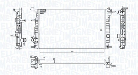 Радиатор охлаждения Renault Scenic III/Megane III 1.6/1.9/2.0dCi/2.0/2.0TCe 08- MAGNETI MARELLI 350213199200