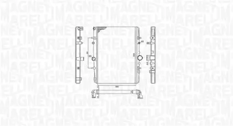 PEUGEOT Радиатор охлаждения 406/607 2.2 MAGNETI MARELLI 350213199400