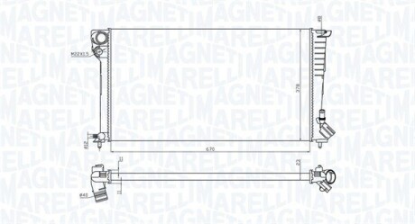 Радіатор охолодження Citroen Berlingo 1.9D/2.0HDI 93-15 MAGNETI MARELLI 350213199700