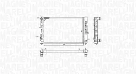 VW Радіатор охолодження Audi A4/6,Passat,Skoda SuperB I 2.5TDI/2.8 MAGNETI MARELLI 350213199900