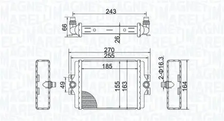 BMW Радіатор охолодження двиг. 3 (F30), 3 Gran Turismo (F34), 4 (F33, F83), 4 (F32, F82) MAGNETI MARELLI 350213202500