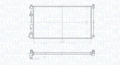 Радіатор охолодження Opel Movano/ Renault Master 1.9-2.5 DTI 00- MAGNETI MARELLI 350213209500