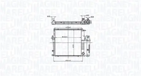Радіатор двигуна BMW 3 (E30), 3 (E36), Z3 (E36) 1.6-2.8 06.87-01.03 MAGNETI MARELLI 350213211600