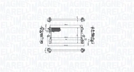 Радіатор двигуна CITROEN JUMPER II, PEUGEOT BOXER 2.0D/2.2D 07.15- MAGNETI MARELLI 350213216700