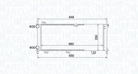 Радиатор, охлаждение двигателя MAGNETI MARELLI 350213814000