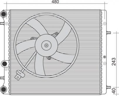 Радиатор, охлаждение двигателя MAGNETI MARELLI 350213851000 (фото 1)