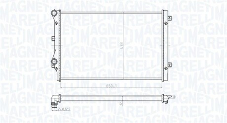 Радіатор, охолодження двигуна MAGNETI MARELLI 350213852000 (фото 1)