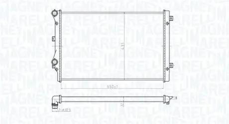 Радиатор, охлаждение двигателя MAGNETI MARELLI 350213852000