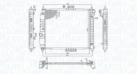 Радиатор, охлаждение двигателя MAGNETI MARELLI 350213891000
