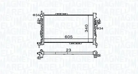Радіатор, охолодження двигуна MAGNETI MARELLI 350213977000