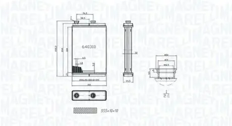 Радіатор пічки MAGNETI MARELLI 350218065000