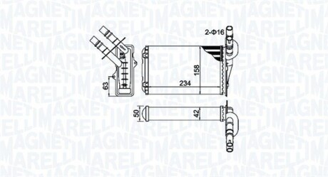 Радіатор печі MAGNETI MARELLI 350218404000