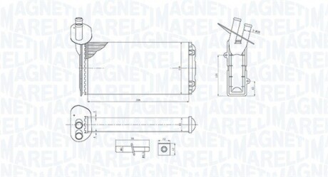 Радиатор печки MAGNETI MARELLI 350218410000