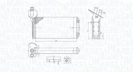 Радиатор печки MAGNETI MARELLI 350218410000
