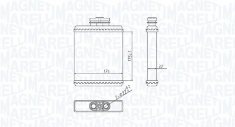 Радиатор печи MAGNETI MARELLI 350218412000 (фото 1)