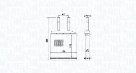 Радиатор печи MAGNETI MARELLI 350218420000