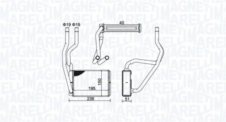 Радиатор печи MAGNETI MARELLI 350218421000