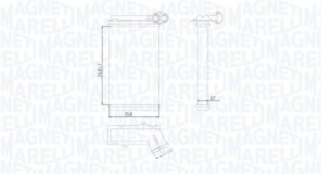 Радиатор печки MAGNETI MARELLI 350218422000 (фото 1)