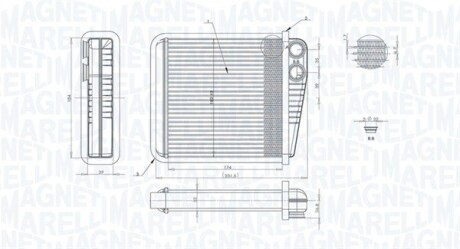 Радиатор печи MAGNETI MARELLI 350218423000