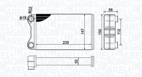 Радиатор печи MAGNETI MARELLI 350218424000